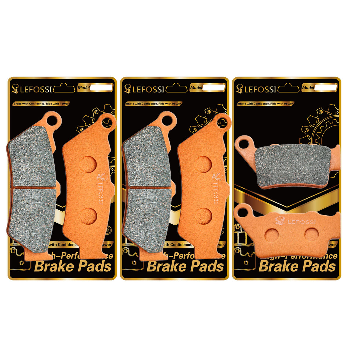 LE LEFOSSI Front Rear Carbon Fiber Brake Pads Compatible with for BMW F700 GS F700GS F 700 GS 2013-2017, F800 GS F800G 2008-2012 F 800 GS Adventure 2012 2013 2014 2015 2016 2017 FA209F FA209F FA213R