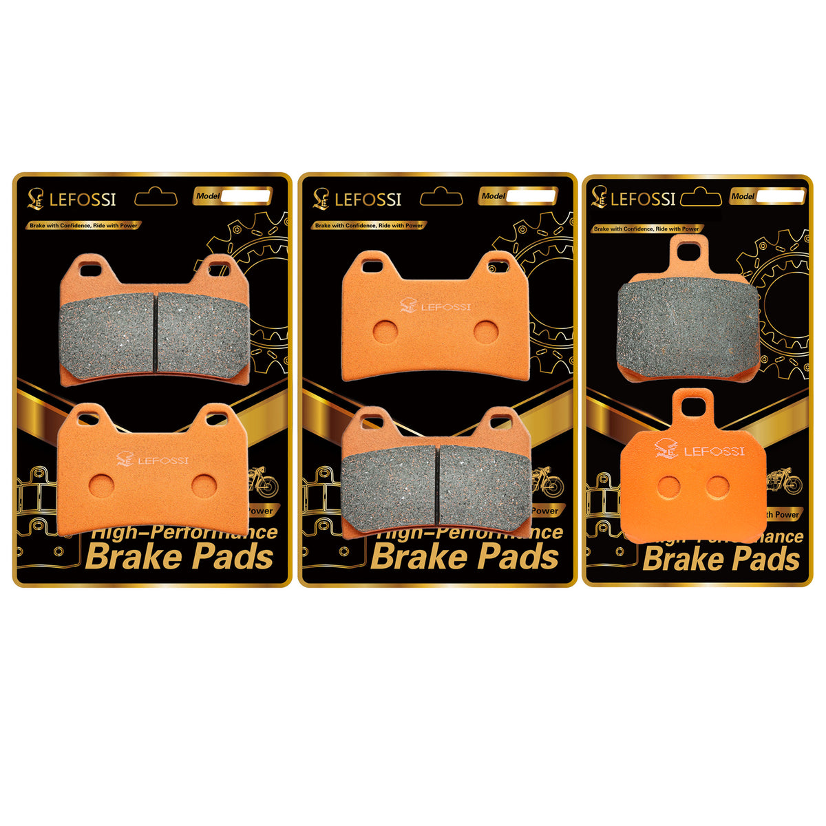 LE LEFOSSI Carbon Fiber Brake Pads for Ducati 696 08-15 796 Monster 10-15 848 Streetfighter 12-15 1100 Monster 09-12 1200 Supersport Multistrada, Front and Rear, Quiet FA244 FA266