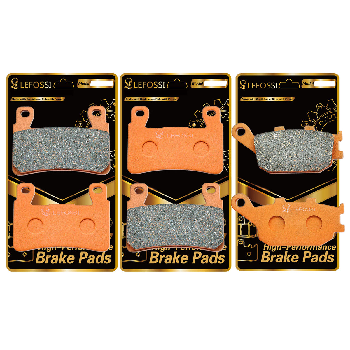 LE LEFOSSI Carbon Fiber Brake Pads for Honda CBR600 CBR900 RR CBR954/929 CBR 600 F1 F2 F3 F4 F4i F5 F6 Sport 99-07 CBR900RR Fireblade 1998-2003 CBR954 RR 02-03 CBR929 RR 2000 2001 FA265 FA174