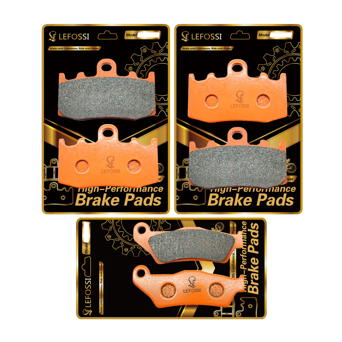 LE LEFOSSI Carbon Fiber Brake Pads for BMW R 1200 GS Adventure 05-12 Fits R 1200 RT K 1300 S, Carbon Fiber, Front and Rear,, Low Fade, Quiet Parts Accessories Replacement Kits FA335 FA363
