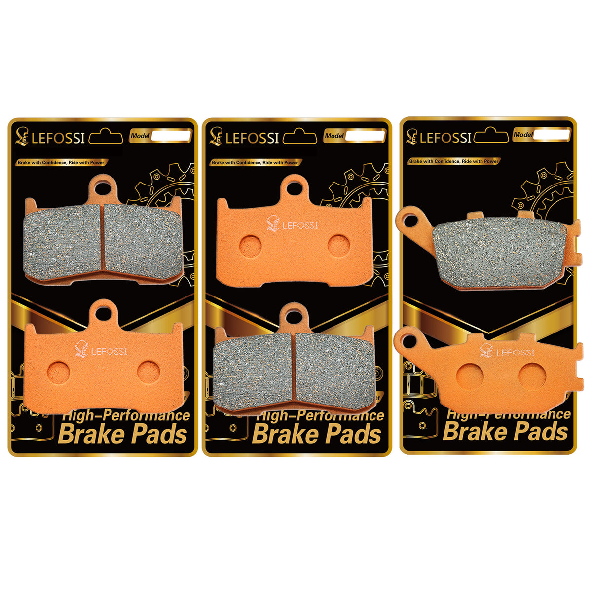 LE LEFOSSI Carbon Fiber Brake Pads for Suzuki GSXS750 GSXS 750 2017-2020 GSX-S 750 AL7 AZL7 AL8 AZL8 2017 2018 2019 2020, Front & Rear, Carbon Fiber Quiet Parts Accessories FA347 FA174