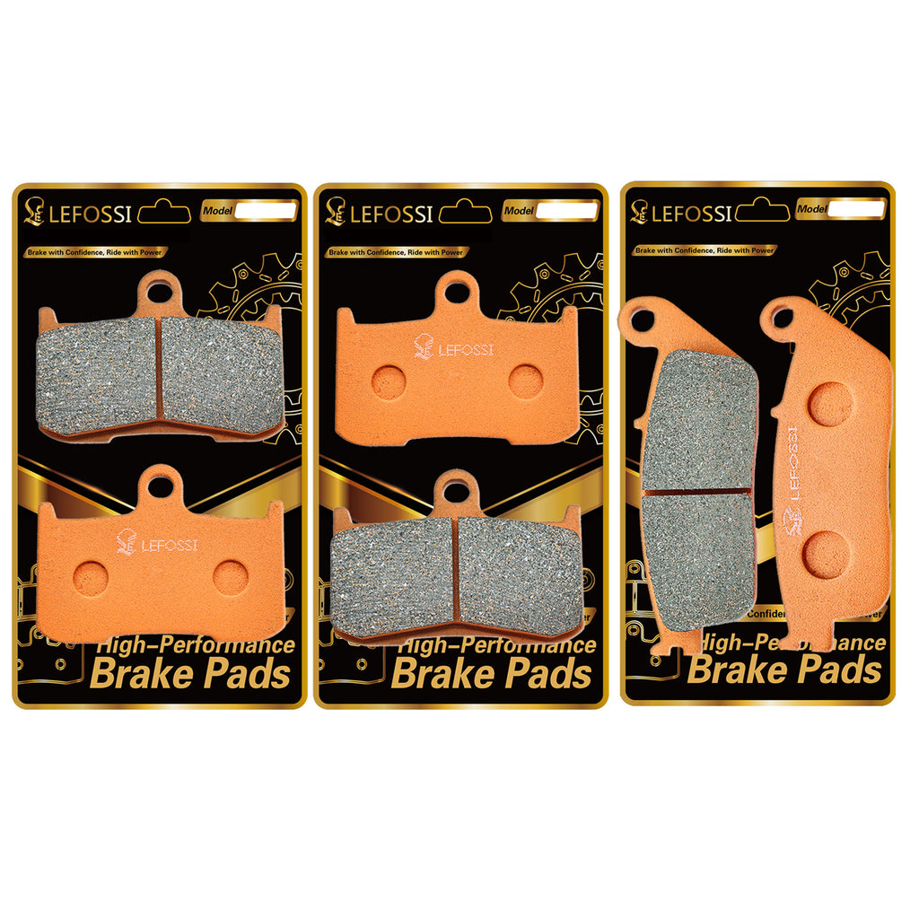 LE LEFOSSI Front and Rear Carbon Fiber Brake Pads Compatible with for Indian Chieftan Chief Classic Vintage Dark Horse Roadmaster 2014 2015 2016 2017 FA347F FA347F FA196R