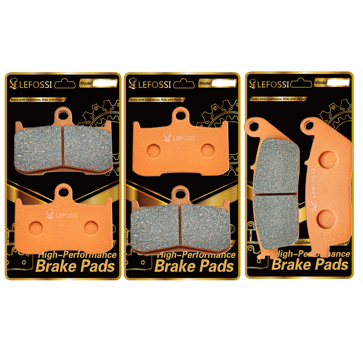 LE LEFOSSI Front and Rear Carbon Fiber Brake Pads Compatible with for Indian Chieftan Chief Classic Vintage Dark Horse Roadmaster 2014 2015 2016 2017 FA347F FA347F FA196R