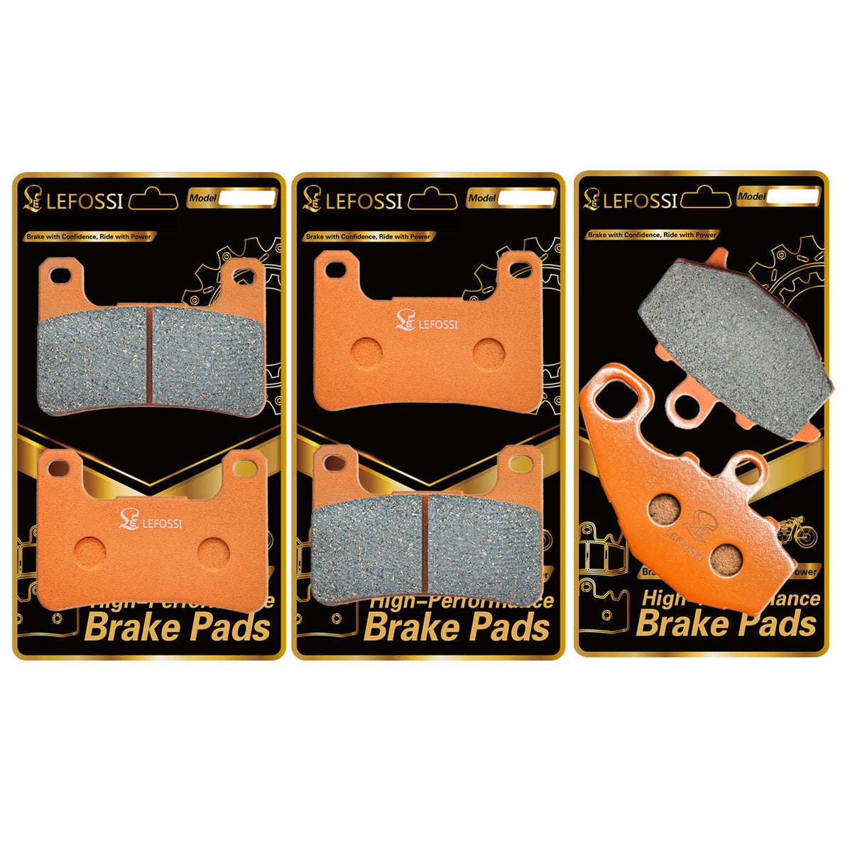 LE LEFOSSI Front Rear Carbon Fiber Brake Pads Compatible with Fit for Kawasaki ZX10R ZX10 R Ninja ABS 2008-2019 Z 1000 SX Z 1000 ZR 1000 2010-2020 ZR1000 Ninja 1000 ZX 1000 2011-2015 FA379F FA192R