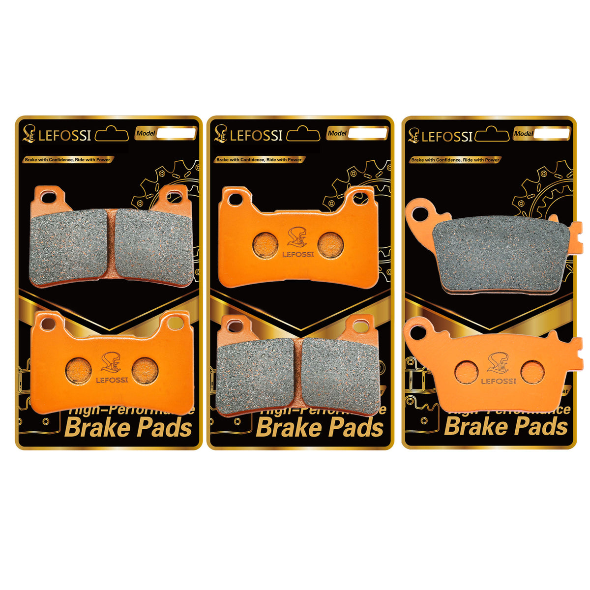 LE LEFOSSI Carbon Fiber Brake Pads for Honda cbr 600 rr cbr 1000RR 07-11 Fits CBR600RR 2007-2011 CBR1000RR 2006 2007 2008 2009 2010 2011 2012 2013 2014 2015 Front and Rear Quiet Low Fade FA390 FA436