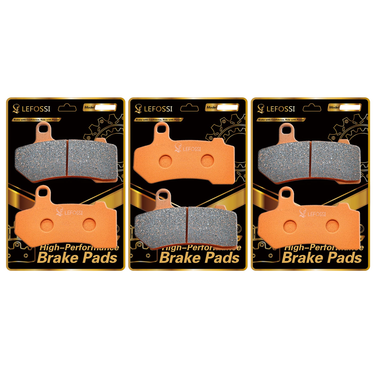 LE LEFOSSI Front Rear Brake Pads Compatible with for Harley Davidson Road Glide Road King Street Glide Electra Glide Ultra Limited Night Rod Street Rod V-Rod 2008-2024 Carbon Fiber Brake Pads FA409FR