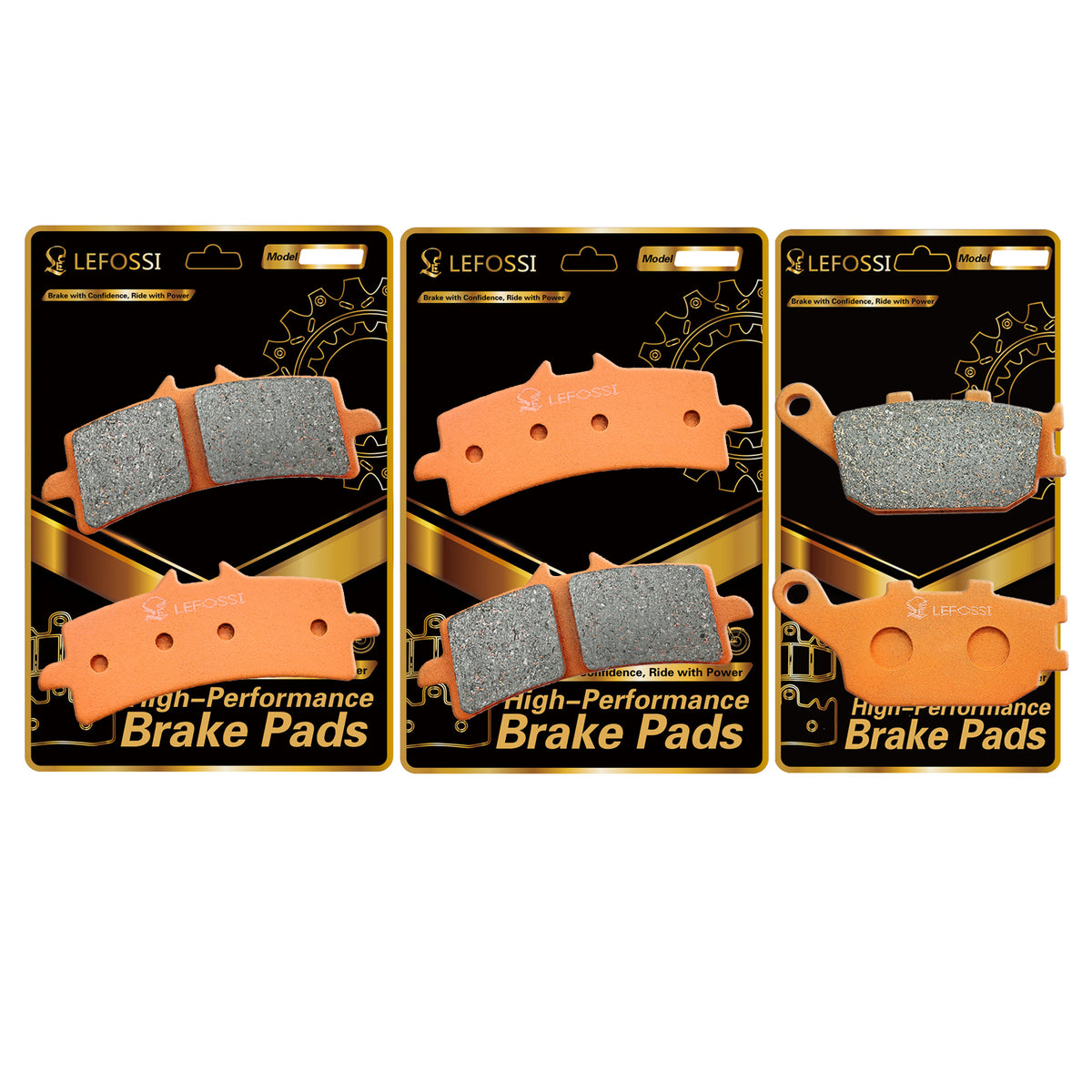 LE LEFOSSI Carbon Fiber Brake Pads for Suzuki GSXS 1000 L6 L7 L8 2016-2024 GSXS1000 GSXS 1000 GSX-S 1000 L6 L7 L8 2016 2017 2018 2019 2020 2021 2022 2023 2024 Replacement Kits FA447 FA174