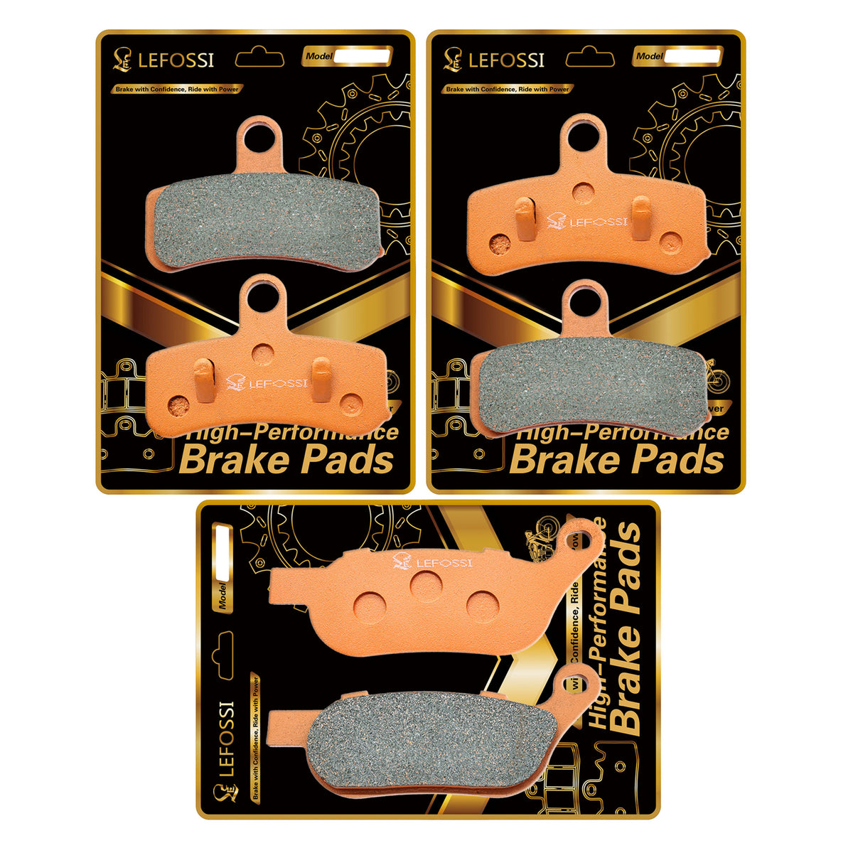 LE LEFOSSI Carbon Fiber Brake Pads for Harley Davidson Dyna FXDF Fat Bob FXDL Low Rider 2008 2009 2010 2011 2012 2013-2017 FXDLS Dyna Low Rider S 2017 Carbon Fiber Front Rear FA457 FA457 FA458