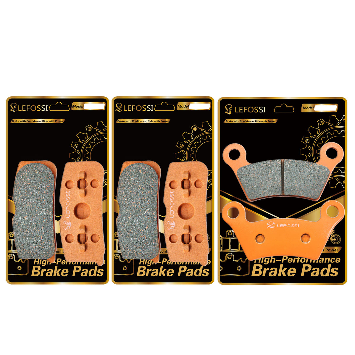 LE LEFOSSI Carbon Fiber Brake Pads for can am Spyder RT/RT-S/RS/RS-S 08-12 Carbon Fiber, Front & Rear, Superior Heat Dissipation, Quiet, Low Dust for Touring, Mountain Descents, Commuting FA474 FA473