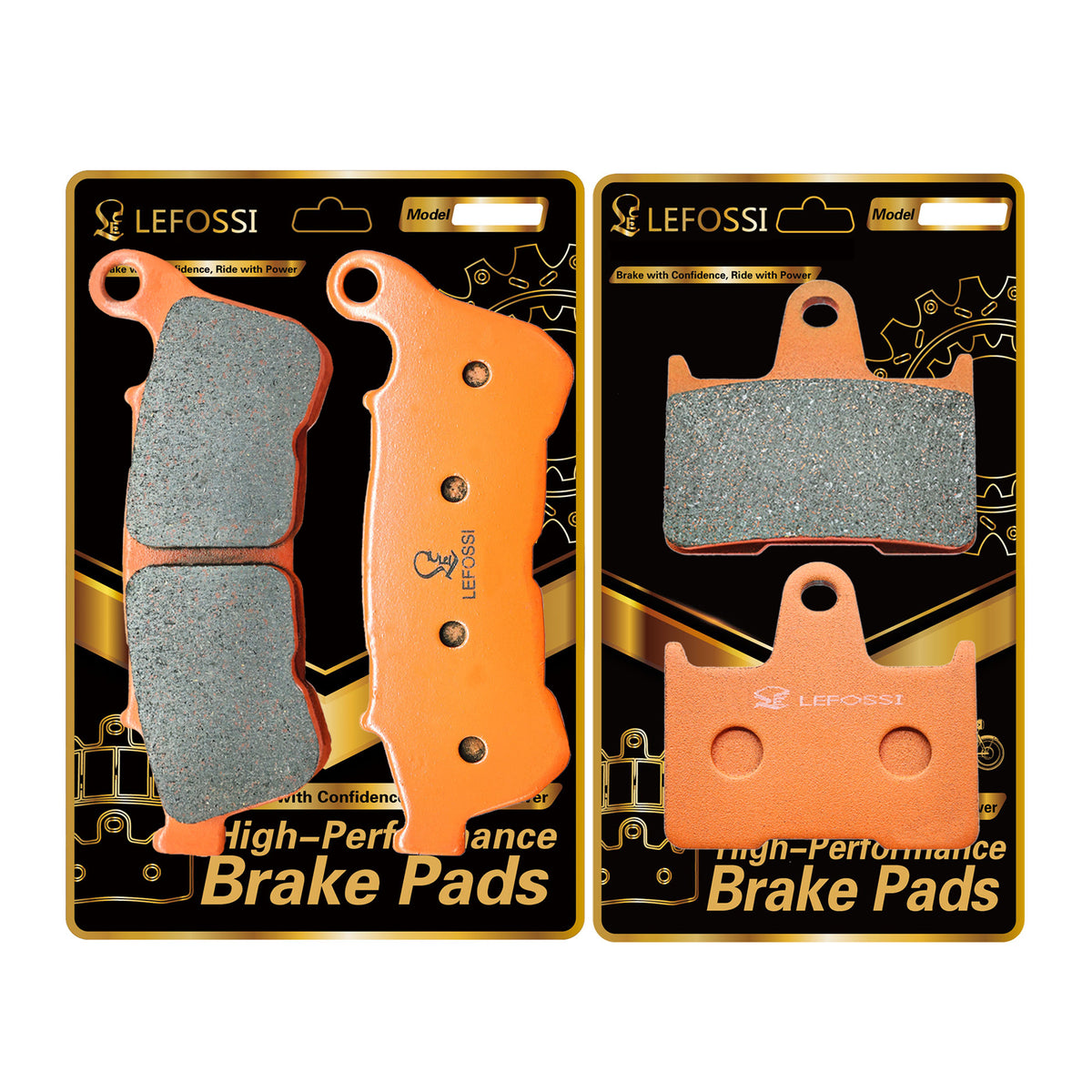LE LEFOSSI Carbon Fiber Brake Pads for Harley iron 883 XL883 L Superlow XL 1200 X Forty Eight 2014-2021 xl 883 harley sportster, Front and Rear Carbon Fiber Low Fade Quiet Parts FA640F FA254R