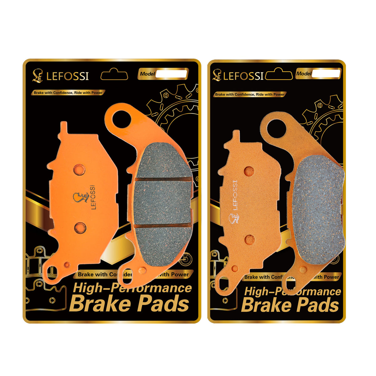 LE LEFOSSI Carbon Fiber Brake Pads for Yamaha YZF R3 2015-2024 MT 03 16-20 MTN 320 2015-2020, MT 03 2016-2020, X MAX 300 2018-2021 2022 2023 2024, Front and Rear, Quiet Parts FA662F FA663R
