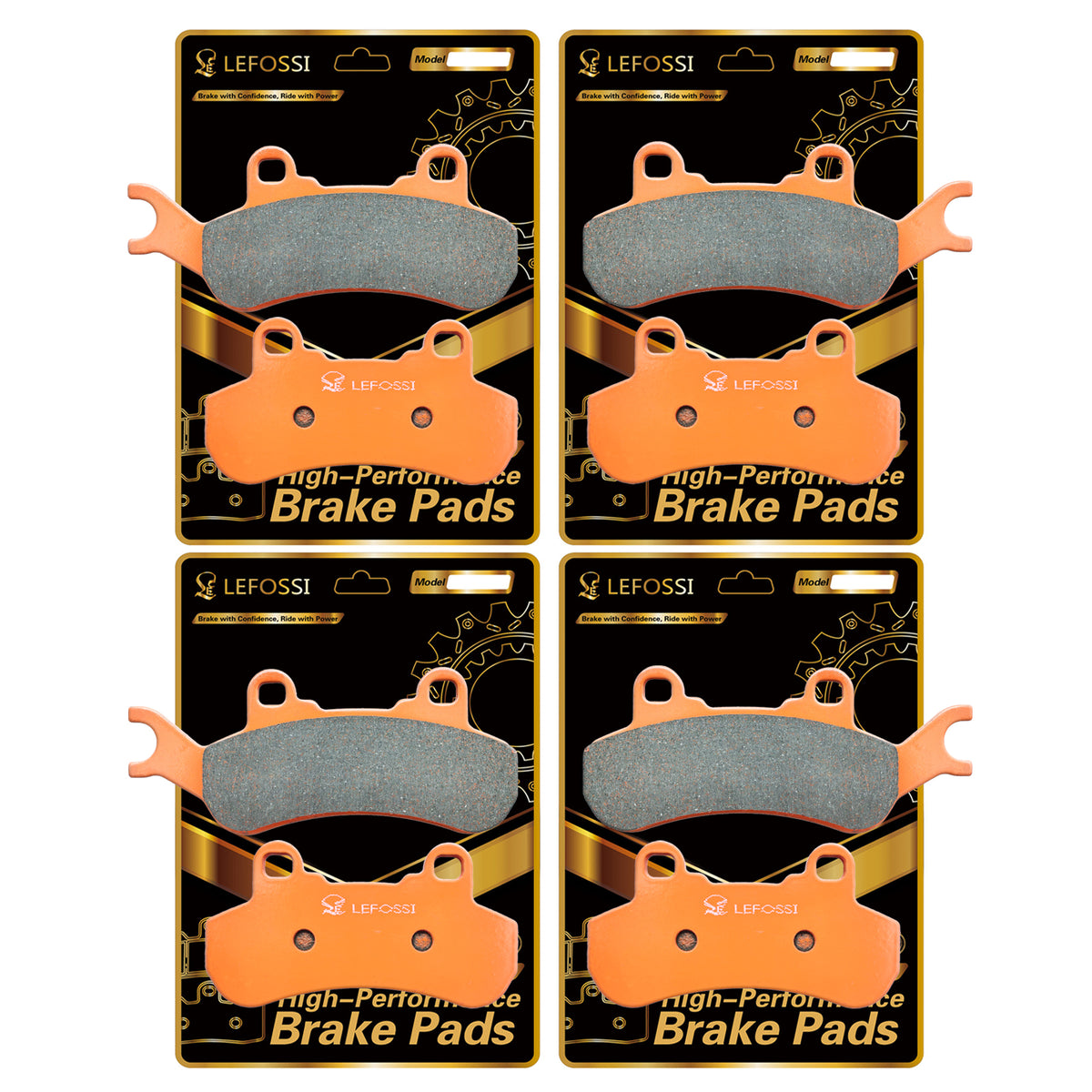 LE LEFOSSI Carbon Fiber Brake Pads for Can-Am Defender HD10/HD9/HD8/HD7 Fits Defender 799cc 976cc DPS/XT 2016 2017 2018 2019 2020 2021 2022 2023 2024 Carbon Fiber, Quiet FA682 FA683 FA684 FA685